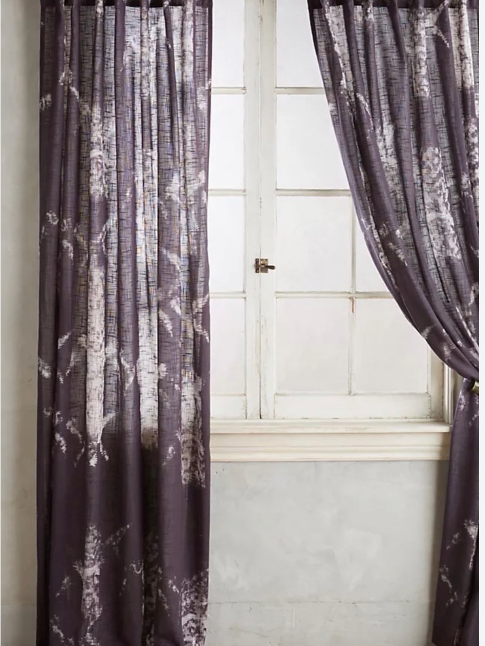 Anthropologie Navy Drapes with Bamboo-Print - 6 panels